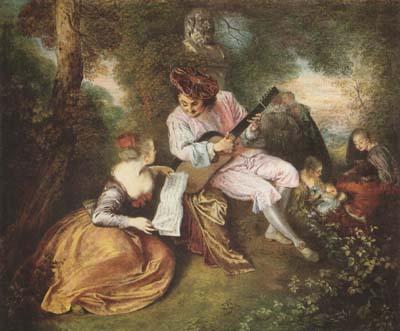 Jean-Antoine Watteau Scale of Love (mk08) Sweden oil painting art
